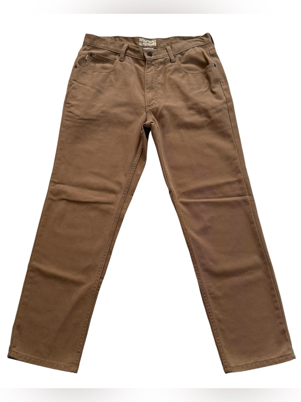 L.L.Bean Men's 34x29 Classic Fit Brown Khaki Casual Workwear Pants 100% Cotton
